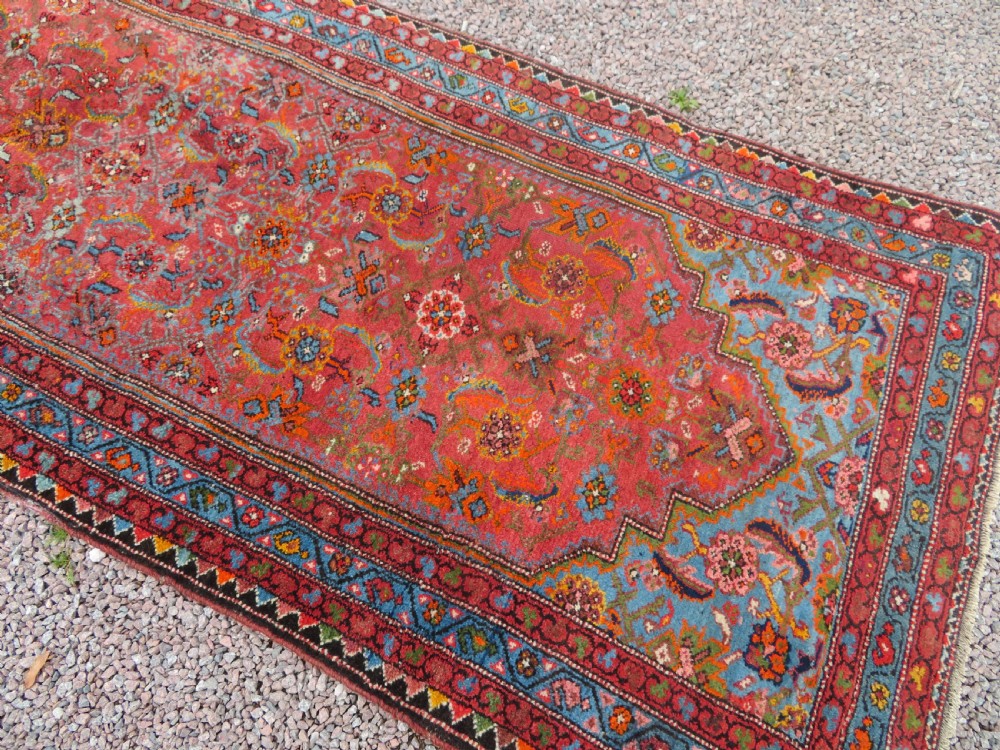 ANTIQUE KURDISH RUNNER LONG RUG. VERY UNUSUAL OVERALL LOOK & COLOURS. View XVIII