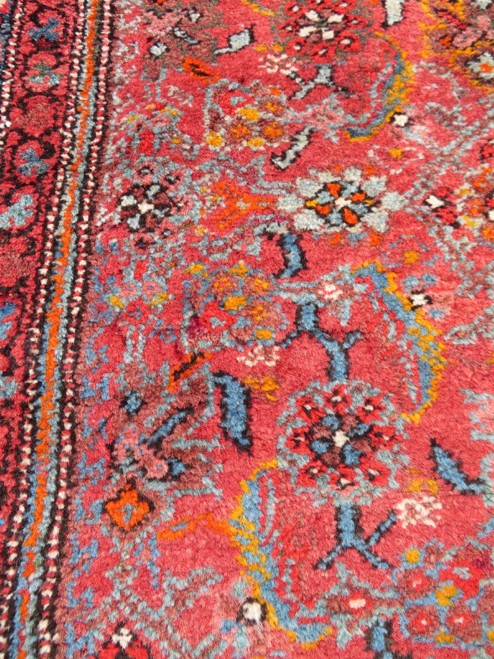 ANTIQUE KURDISH RUNNER LONG RUG. VERY UNUSUAL OVERALL LOOK & COLOURS. View XXII