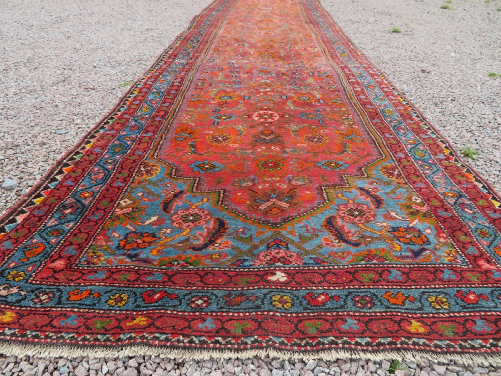 ANTIQUE KURDISH RUNNER LONG RUG. VERY UNUSUAL OVERALL LOOK & COLOURS. View XXIV