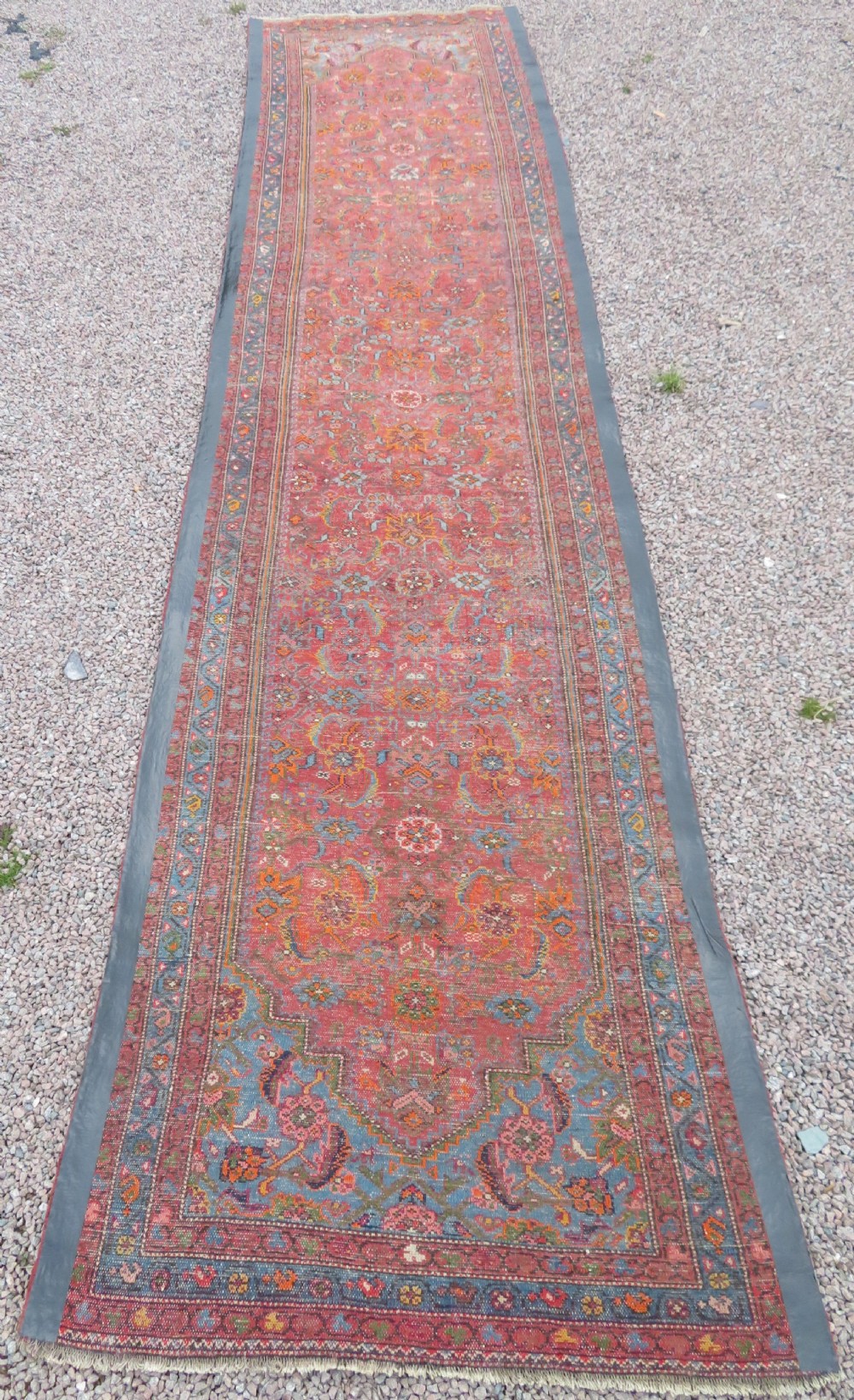 ANTIQUE KURDISH RUNNER LONG RUG. VERY UNUSUAL OVERALL LOOK & COLOURS. View XXVII