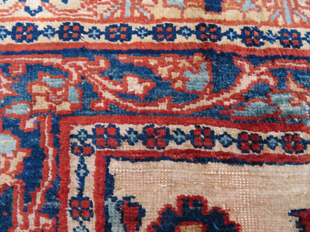 DISTRESSED ANTIQUE SILK TABRIZ PRAYER RUG. THIRD QUARTER 19TH CENTURY. View XIX