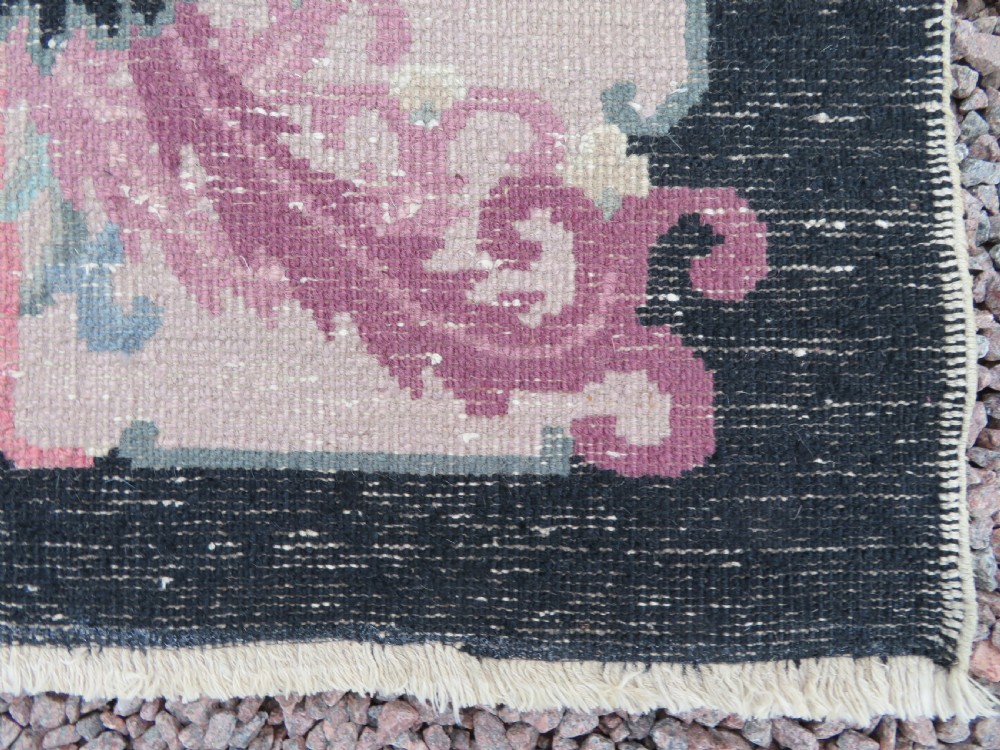 UNUSUAL ANTIQUE CHINESE ART DECO RUG. WITH PHOENIX & SHOU CHARACTER SYMBOLOGY. View XXIV