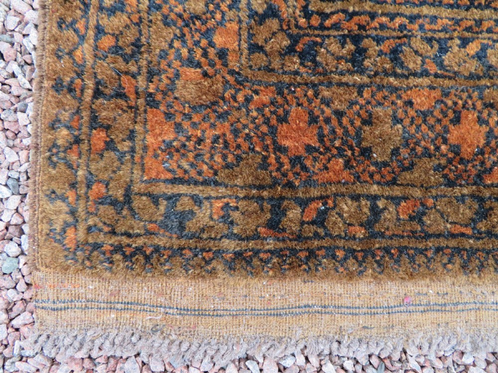 OLD GOLD AFGHAN ERSARI VILLAGE RUG. GOLDEN AFGHAN RUG. View IX
