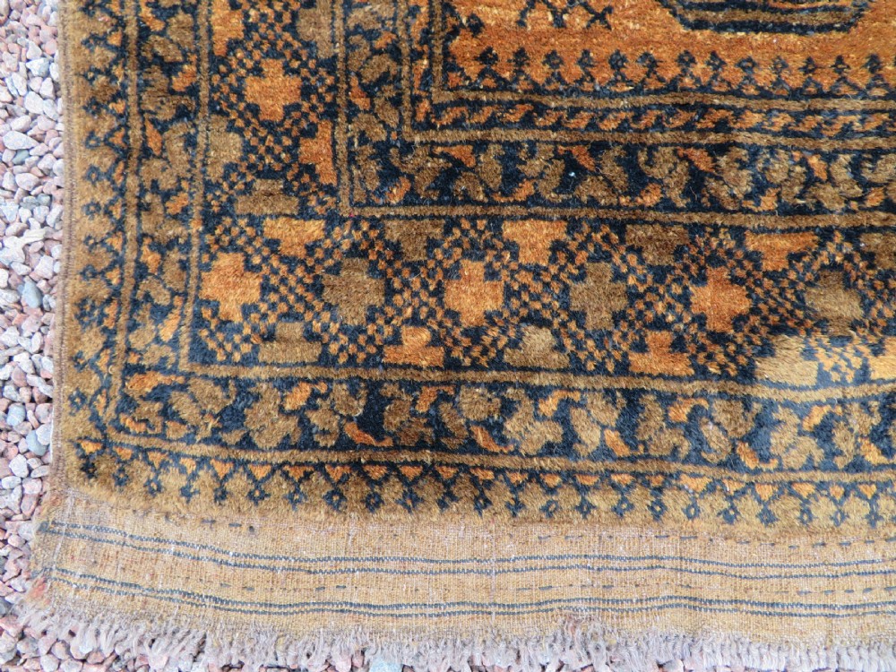 OLD GOLD AFGHAN ERSARI VILLAGE RUG. GOLDEN AFGHAN RUG. View XI