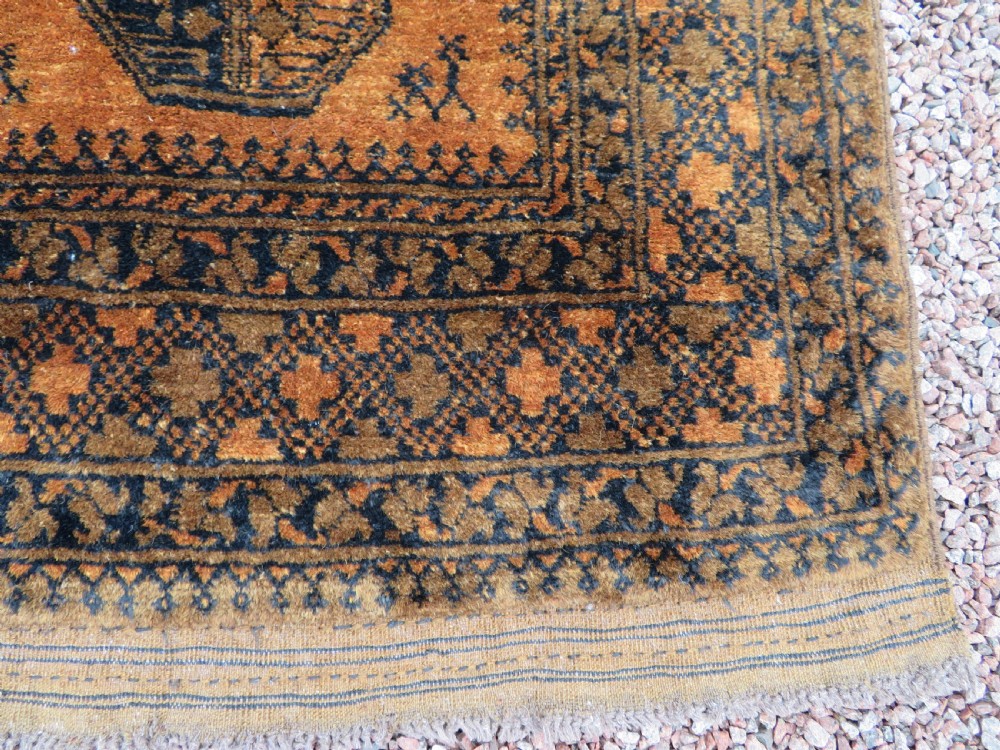 OLD GOLD AFGHAN ERSARI VILLAGE RUG. GOLDEN AFGHAN RUG. View XII