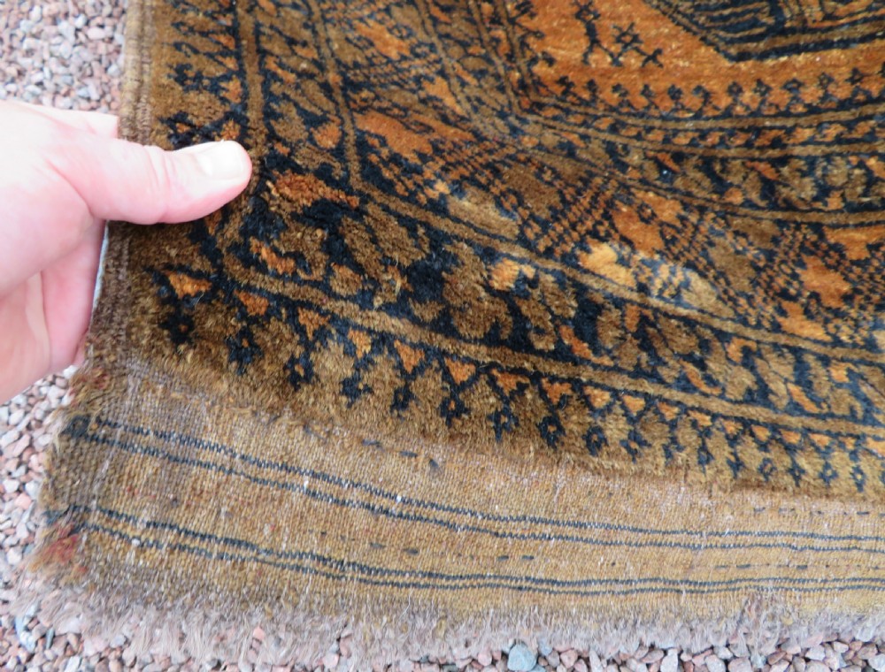 OLD GOLD AFGHAN ERSARI VILLAGE RUG. GOLDEN AFGHAN RUG. View XIV