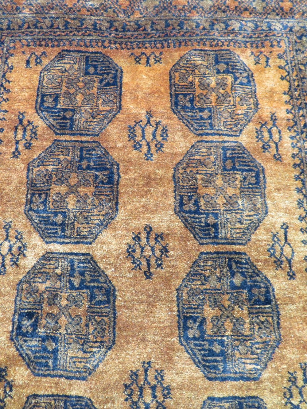 OLD GOLD AFGHAN ERSARI VILLAGE RUG. GOLDEN AFGHAN RUG. View XVII