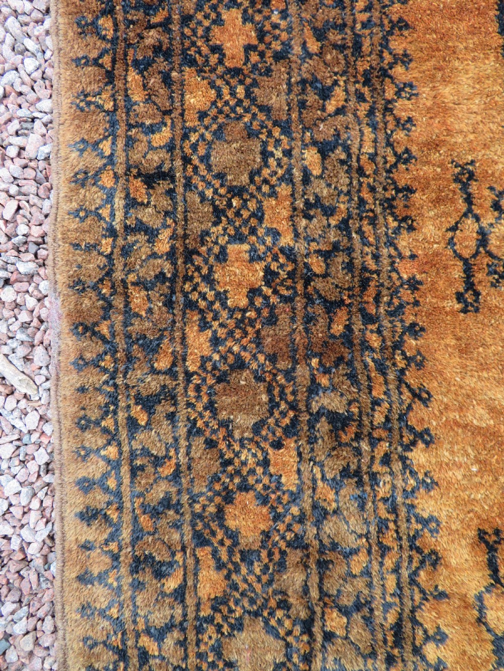 OLD GOLD AFGHAN ERSARI VILLAGE RUG. GOLDEN AFGHAN RUG. View XVIII