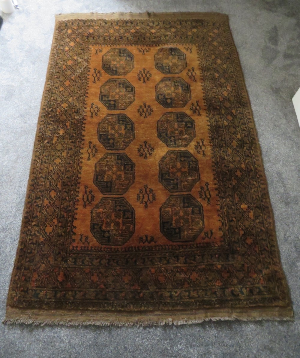 OLD GOLD AFGHAN ERSARI VILLAGE RUG. GOLDEN AFGHAN RUG. View XXVIII