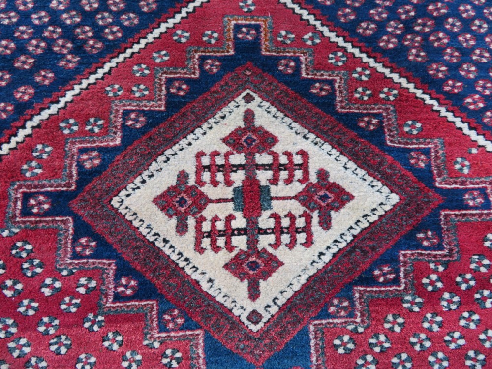 PRETTY SHABBY CHIC LARGE ANTIQUE AFSHAR RUG. View XIII