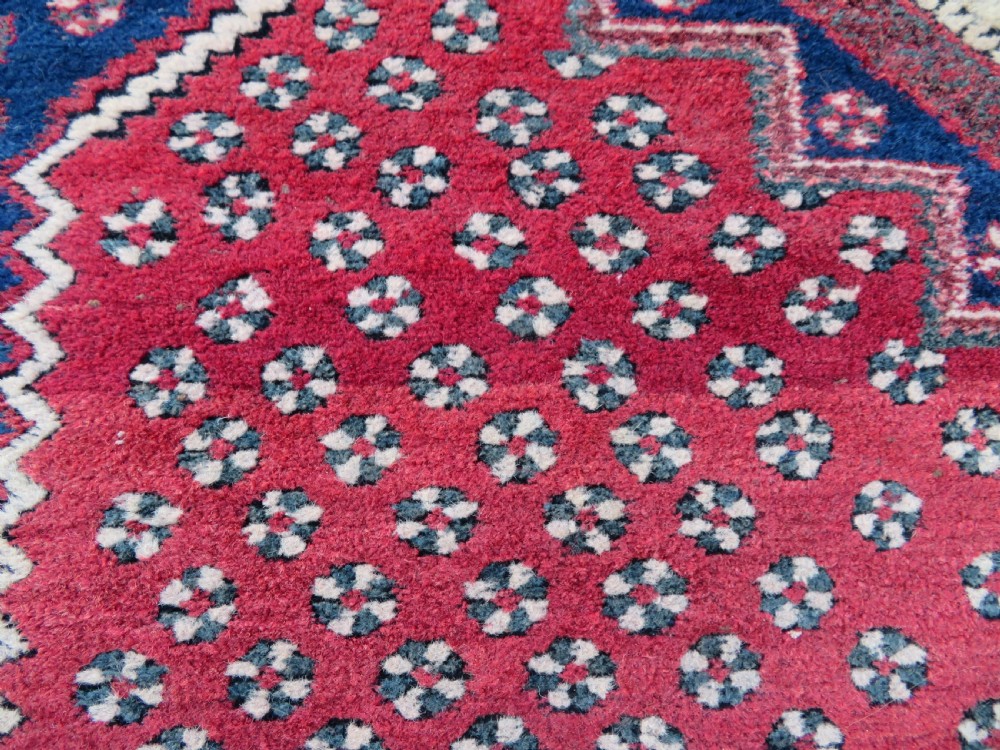PRETTY SHABBY CHIC LARGE ANTIQUE AFSHAR RUG. View XIV