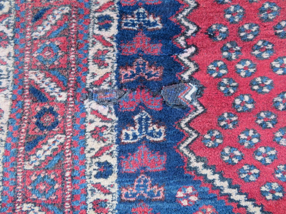 PRETTY SHABBY CHIC LARGE ANTIQUE AFSHAR RUG. View XV