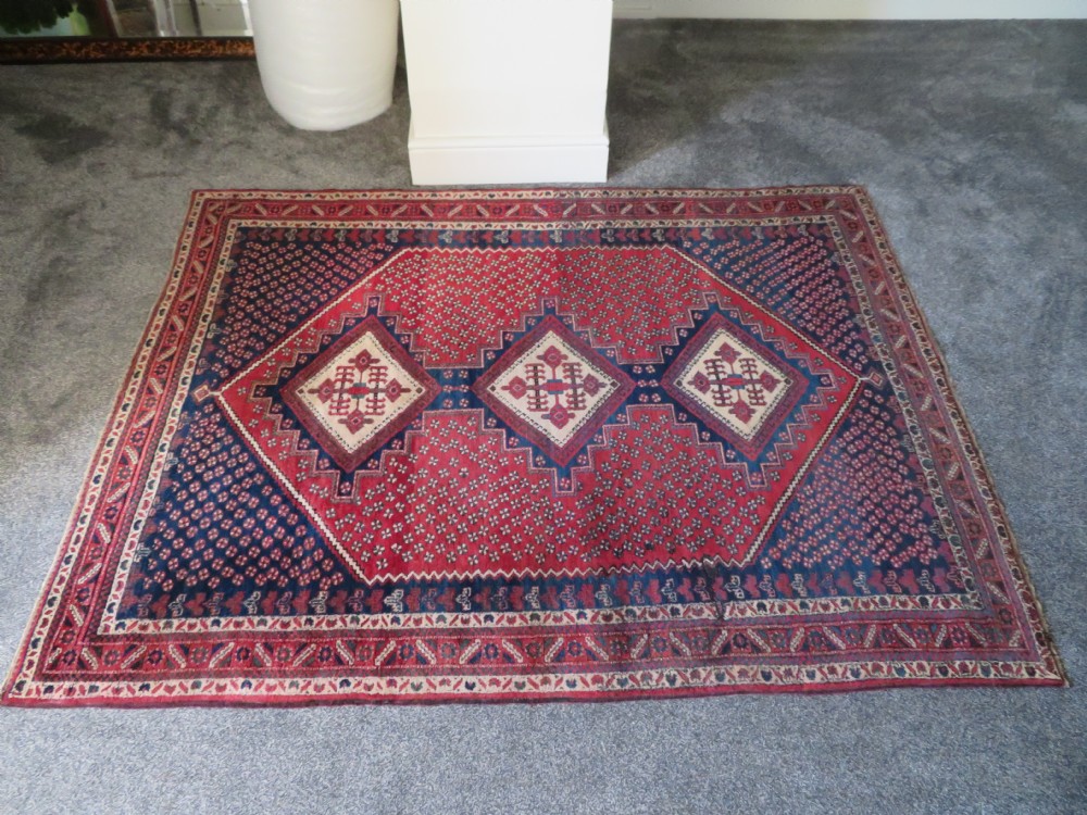 PRETTY SHABBY CHIC LARGE ANTIQUE AFSHAR RUG. View XX