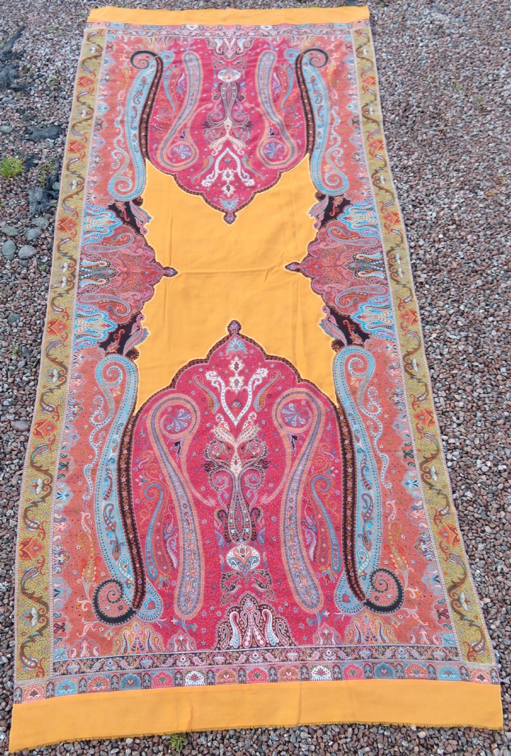 VERY FINE JAMAWAR SHAWL,KASHMIR INDIA,MID 19TH CENTURY.