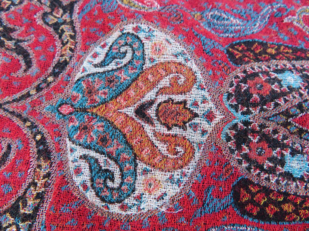 VERY FINE JAMAWAR SHAWL,KASHMIR INDIA,MID 19TH CENTURY. View IX