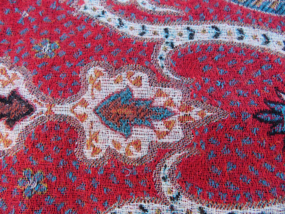 VERY FINE JAMAWAR SHAWL,KASHMIR INDIA,MID 19TH CENTURY. View XIII