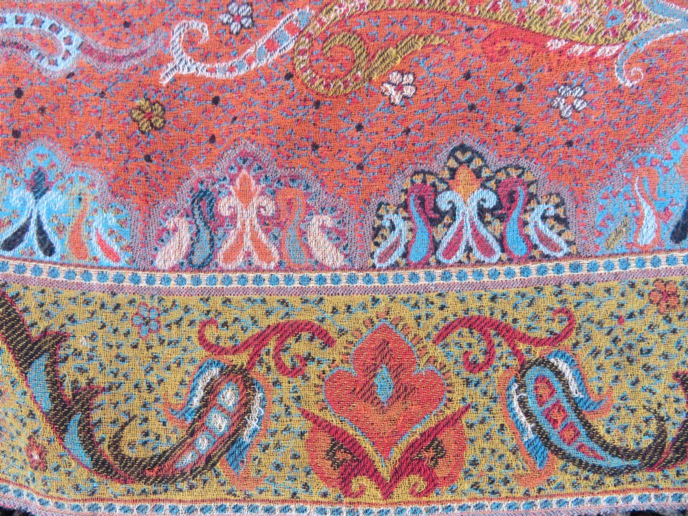 VERY FINE JAMAWAR SHAWL,KASHMIR INDIA,MID 19TH CENTURY. View XV