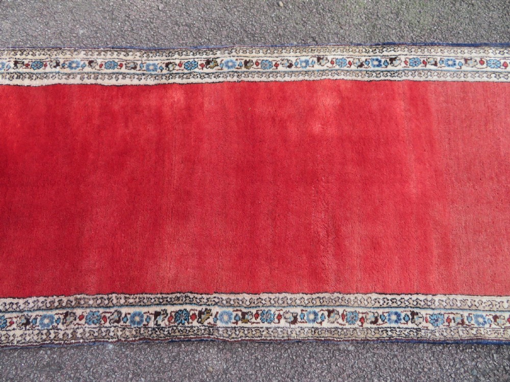 UNUSUAL MET-HANE (EMPTY FIELD) LONG NARROW HALL RUNNER. 426CM X 75CM.  View VI