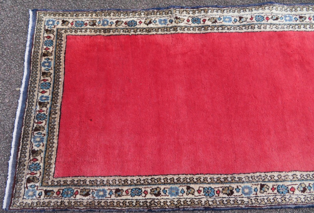 UNUSUAL MET-HANE (EMPTY FIELD) LONG NARROW HALL RUNNER. 426CM X 75CM.  View IX