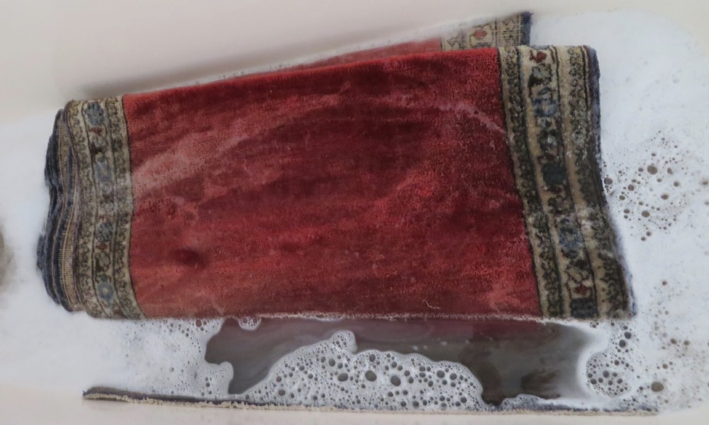 UNUSUAL MET-HANE (EMPTY FIELD) LONG NARROW HALL RUNNER. 426CM X 75CM.  View XXVII