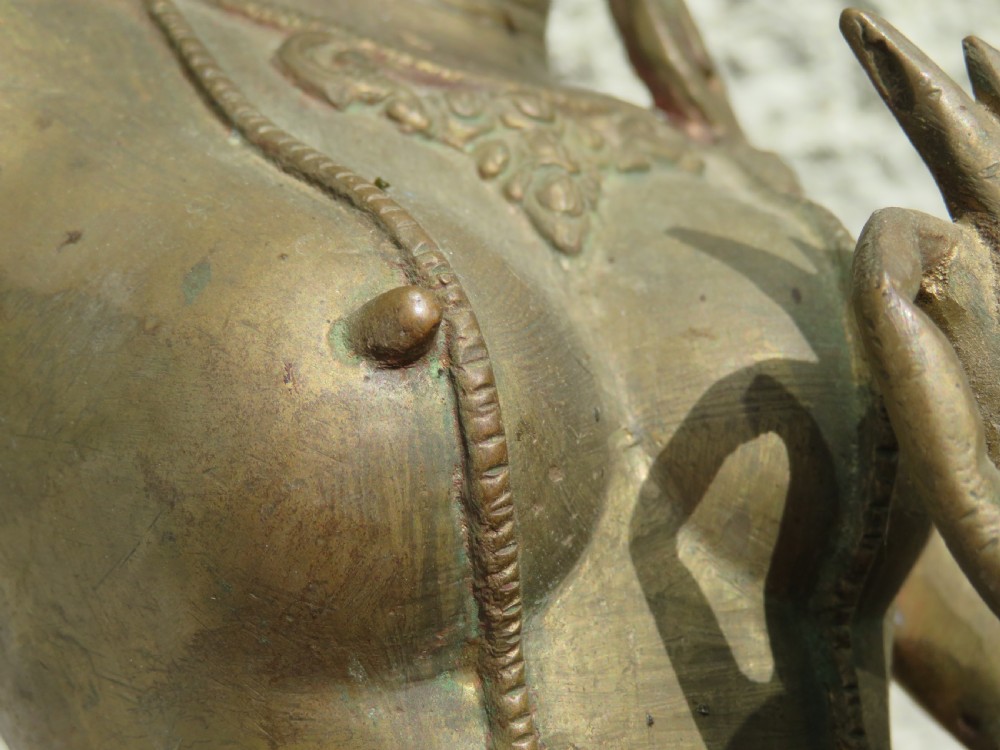 LARGE SINO TIBETAN BRONZE BUDDHIST DEITY BODHISATTVA STATUE TARA View XVII