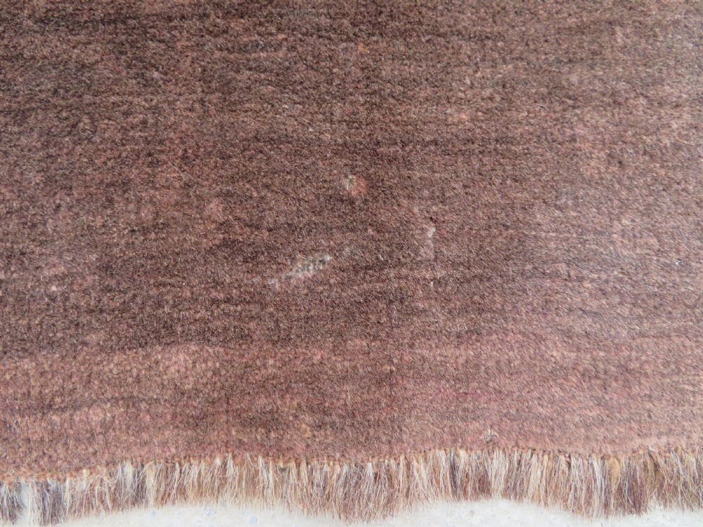 A rectangular hand-woven Yomut Turkmen wool chuval bag face featuring sixteen repeating central guls framed by geometric borders and a solid dark brown lower elem skirt. View VII