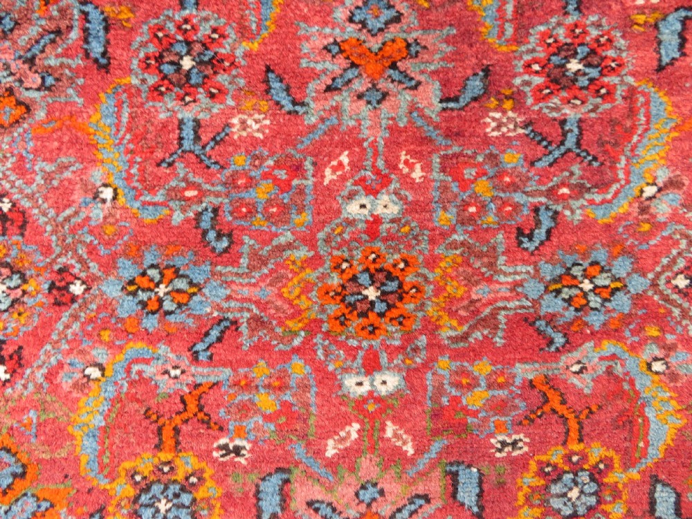 HANDSOME ANTIQUE NARROW KURDISH RUNNER. 393CM X 72CM. View X