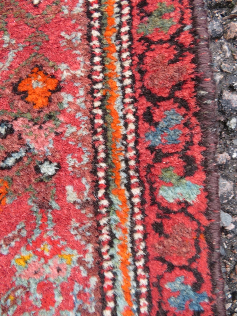 HANDSOME ANTIQUE NARROW KURDISH RUNNER. 393CM X 72CM. View XI