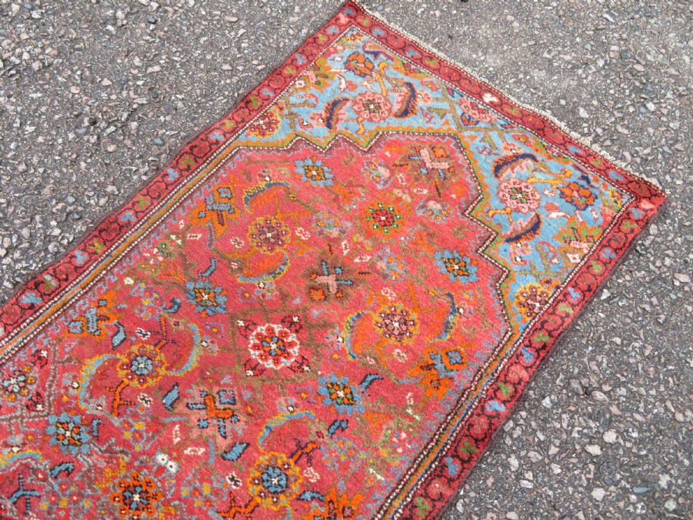 HANDSOME ANTIQUE NARROW KURDISH RUNNER. 393CM X 72CM. View XXI