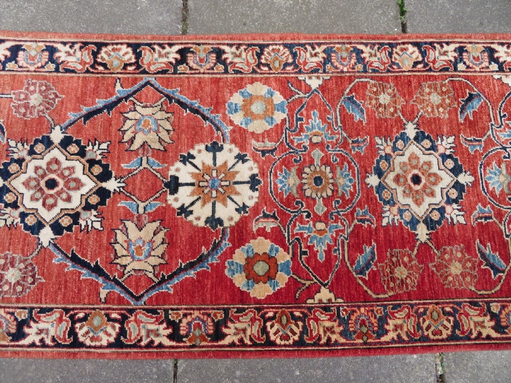 ATTRACTIVE OLD ZIEGLER RUNNER LONG RUG. HALLWAY CORRIDOR RUNNER .ONLY 82CM WIDE. View IV