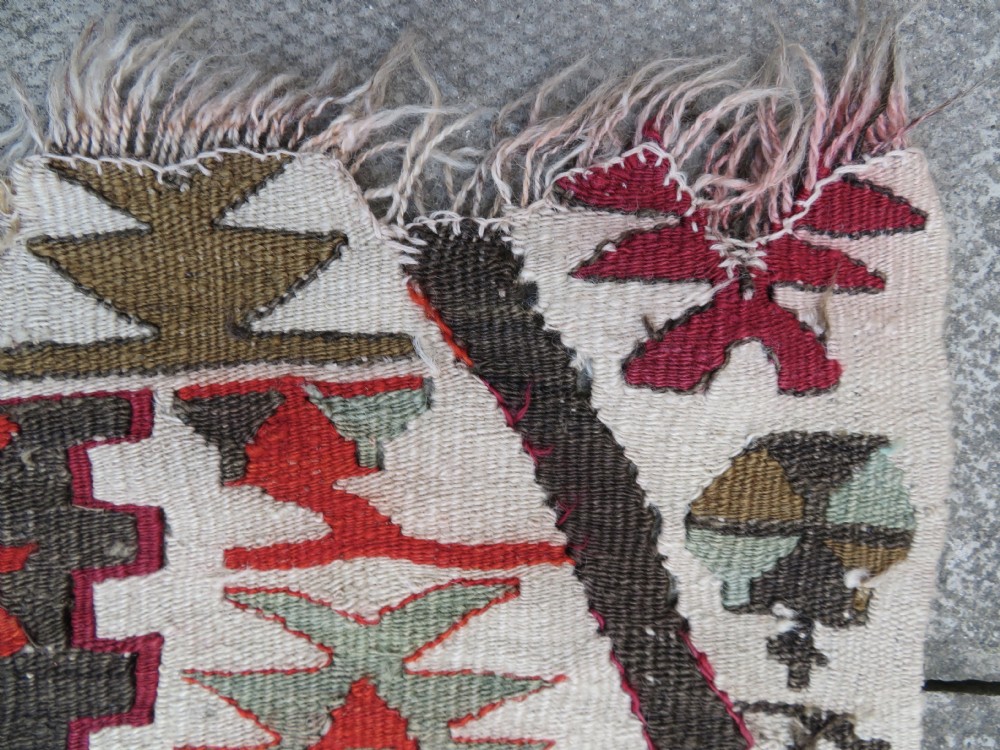 ANTIQUE TURKISH KONYA KILIM. LARGE CARPET SIZE KILIM WITH SOFT COLOURS. 323CM X 150CM. View XXV