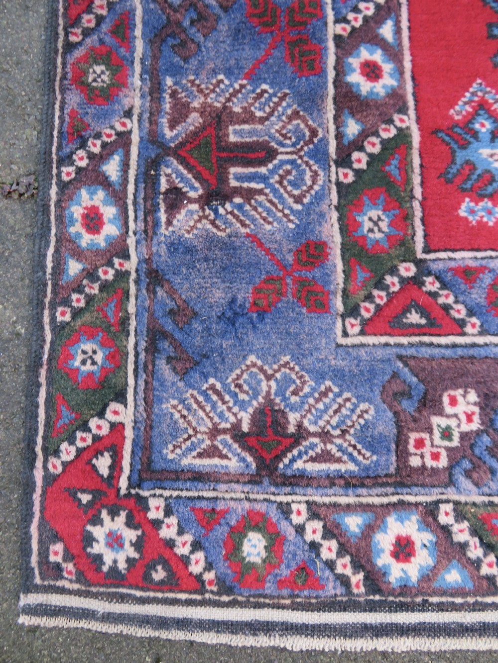 OLD ANATOLIAN TURKISH DOSEMEALTI ANTALYA VILLAGE RUG VEGETABLE DYED. 199CM X 117CM. View VIII