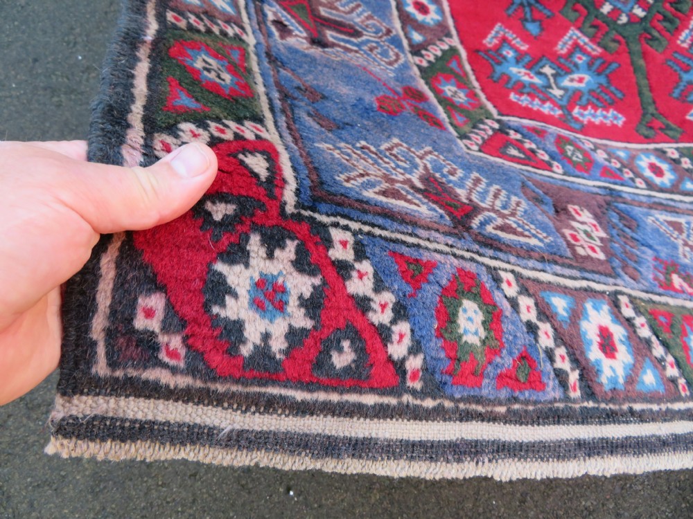 OLD ANATOLIAN TURKISH DOSEMEALTI ANTALYA VILLAGE RUG VEGETABLE DYED. 199CM X 117CM. View IX