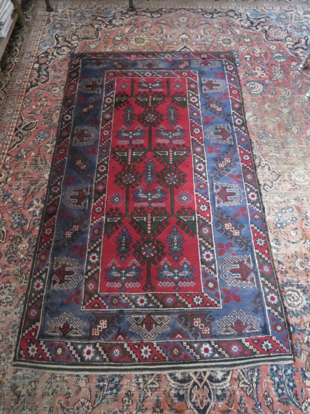 OLD ANATOLIAN TURKISH DOSEMEALTI ANTALYA VILLAGE RUG VEGETABLE DYED. 199CM X 117CM. View XIX