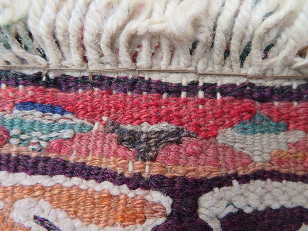 IDIOSYNCRATIC DESIGN ANTIQUE Kurdish Senneh Bijar Kilim Kelim Flat Weave Runner Long Rug.244cm X 102cm. View XIV