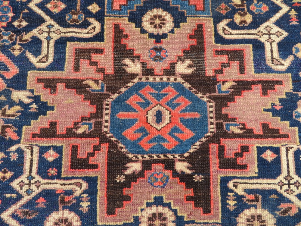 ANTIQUE CAUCASIAN DAGHESTAN LESGHISTAN RUG.UNUSUAL FILLER ORNAMENTS.193CM X 140CM. View VII