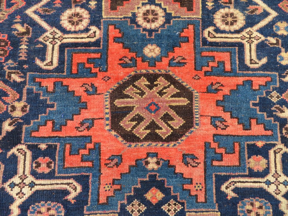 ANTIQUE CAUCASIAN DAGHESTAN LESGHISTAN RUG.UNUSUAL FILLER ORNAMENTS.193CM X 140CM. View VIII