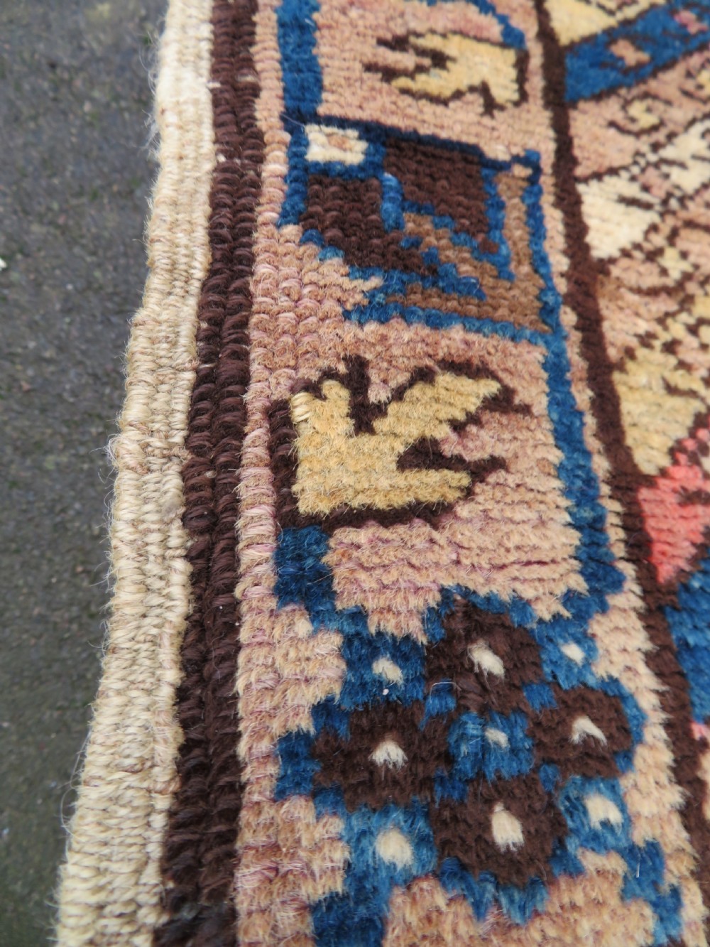 ANTIQUE CAUCASIAN DAGHESTAN LESGHISTAN RUG.UNUSUAL FILLER ORNAMENTS.193CM X 140CM. View XII
