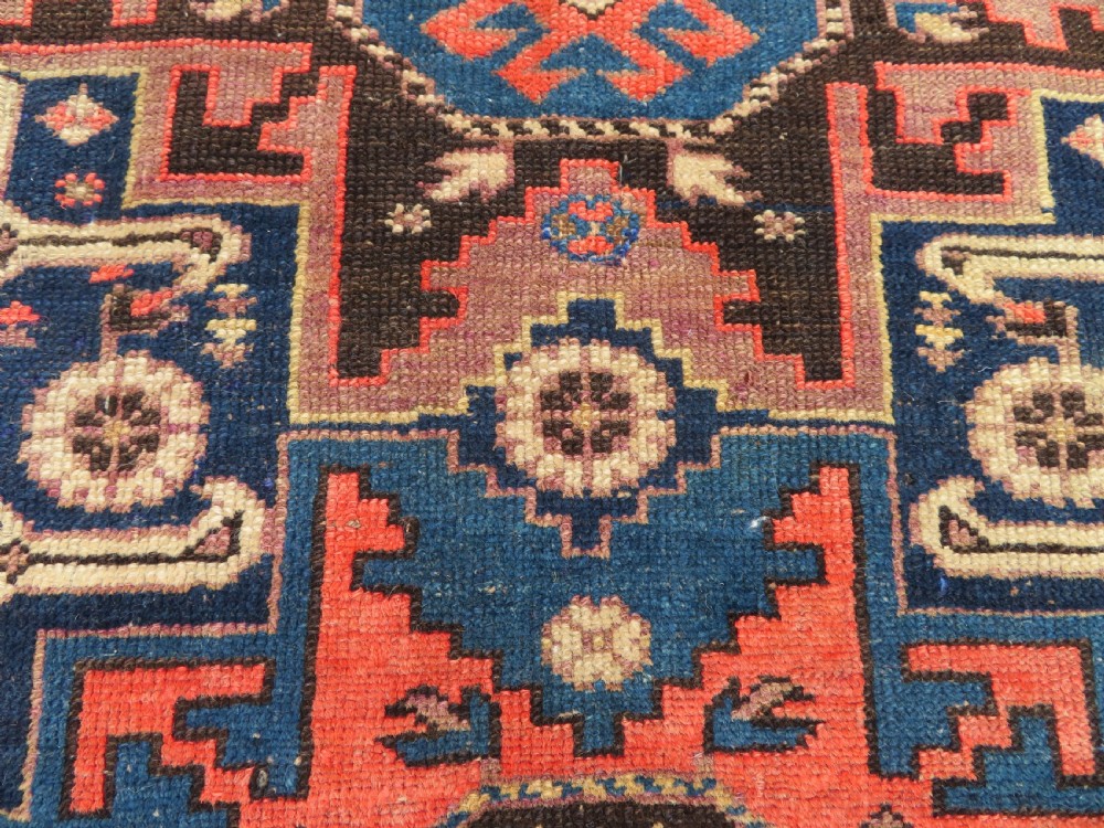 ANTIQUE CAUCASIAN DAGHESTAN LESGHISTAN RUG.UNUSUAL FILLER ORNAMENTS.193CM X 140CM. View XVIII