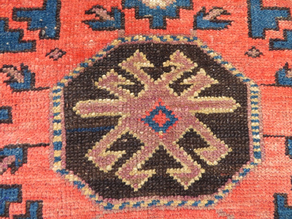 ANTIQUE CAUCASIAN DAGHESTAN LESGHISTAN RUG.UNUSUAL FILLER ORNAMENTS.193CM X 140CM. View XIX