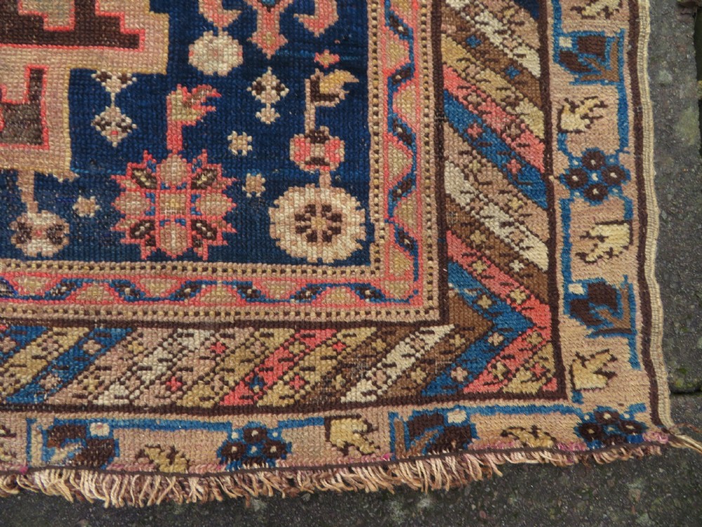 ANTIQUE CAUCASIAN DAGHESTAN LESGHISTAN RUG.UNUSUAL FILLER ORNAMENTS.193CM X 140CM. View XX