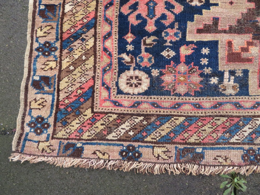 ANTIQUE CAUCASIAN DAGHESTAN LESGHISTAN RUG.UNUSUAL FILLER ORNAMENTS.193CM X 140CM. View XXI