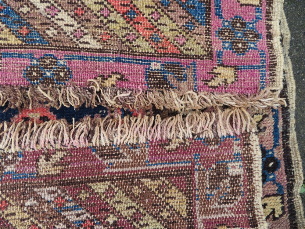 ANTIQUE CAUCASIAN DAGHESTAN LESGHISTAN RUG.UNUSUAL FILLER ORNAMENTS.193CM X 140CM. View XXVI
