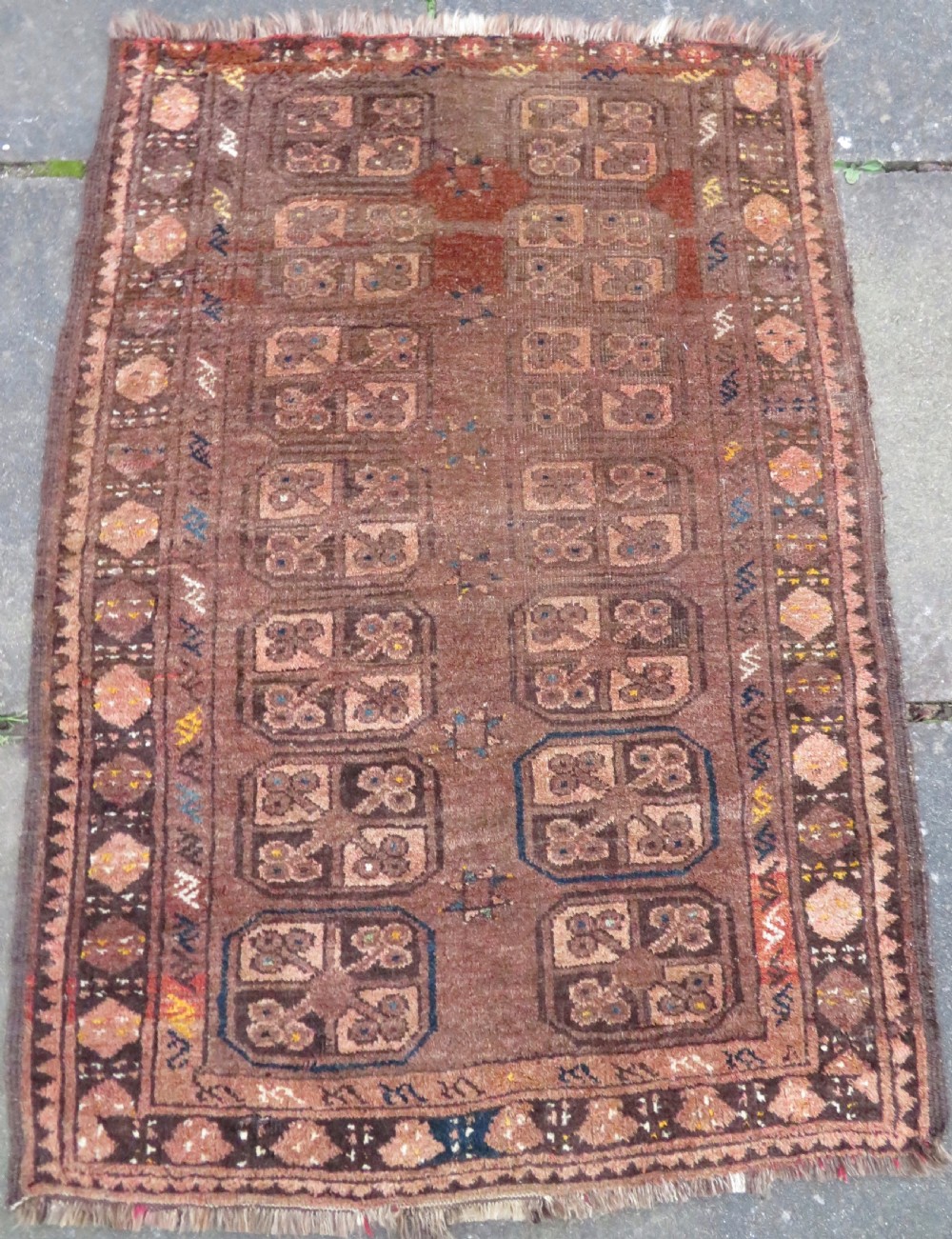 120cm X 85cm. late 19th century Antique afghan ersari turkmen rug.