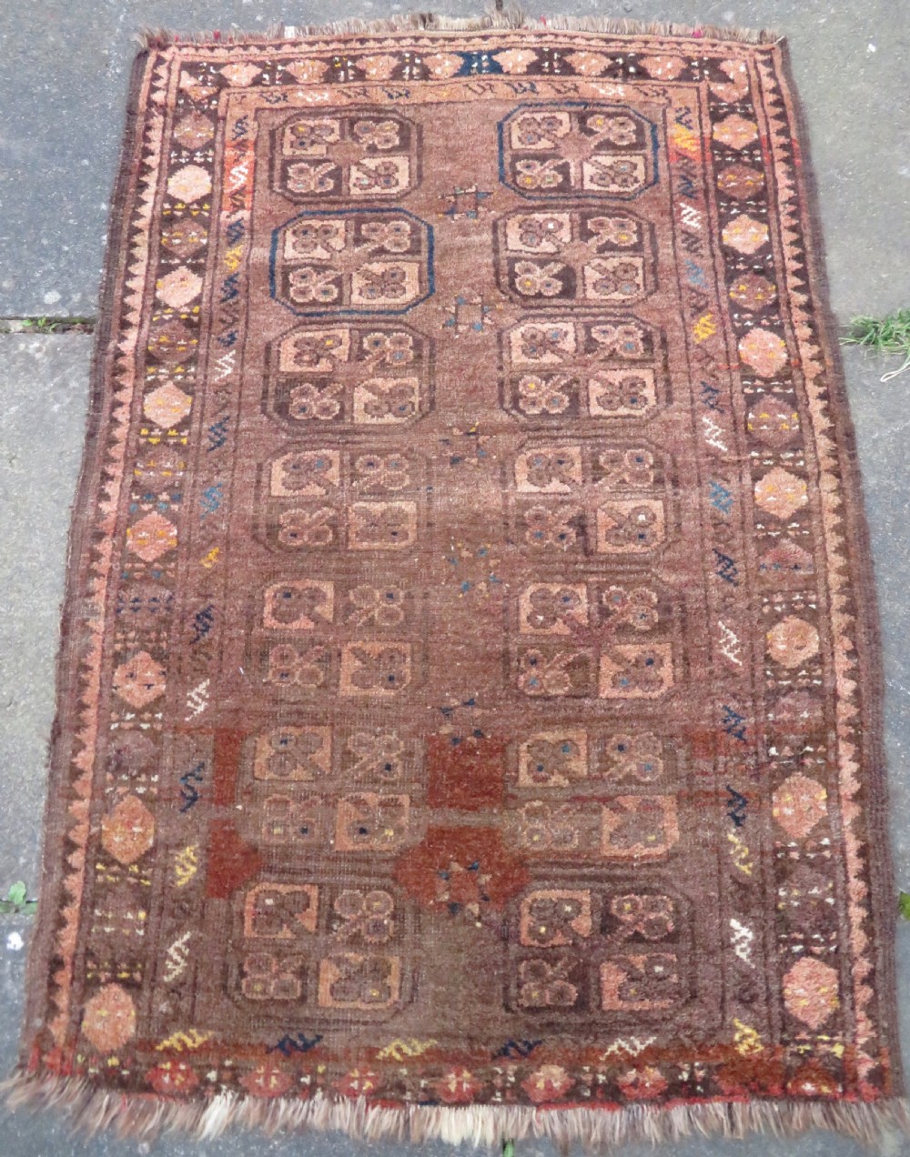 120cm X 85cm. late 19th century Antique afghan ersari turkmen rug. View II