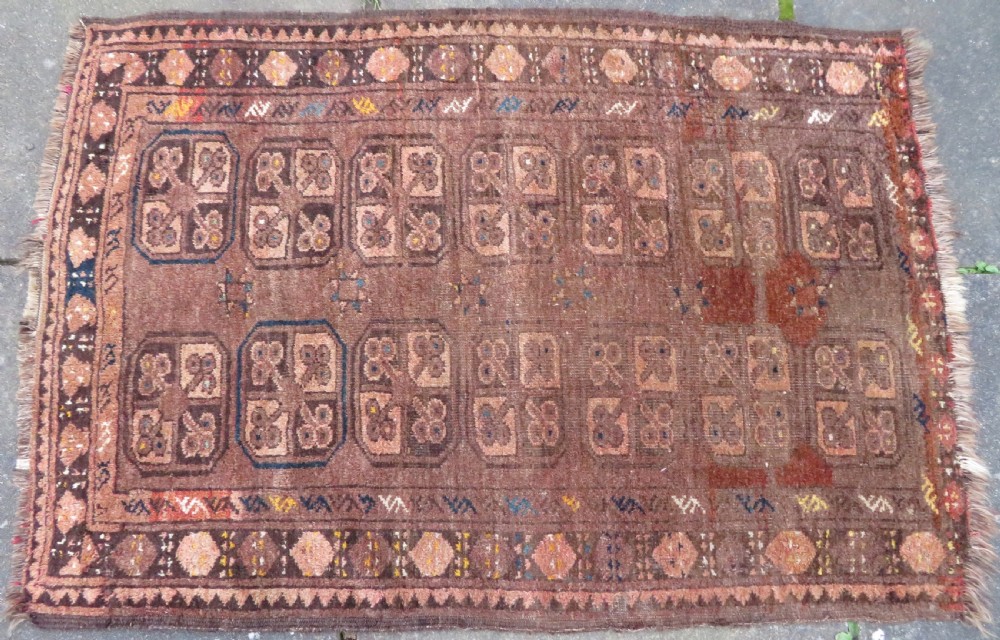 120cm X 85cm. late 19th century Antique afghan ersari turkmen rug. View III
