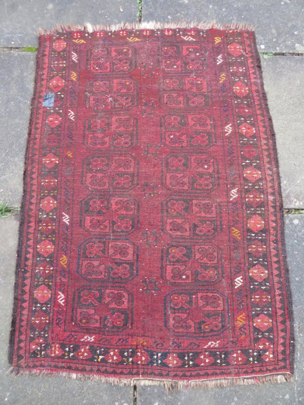 120cm X 85cm. late 19th century Antique afghan ersari turkmen rug. View XVII
