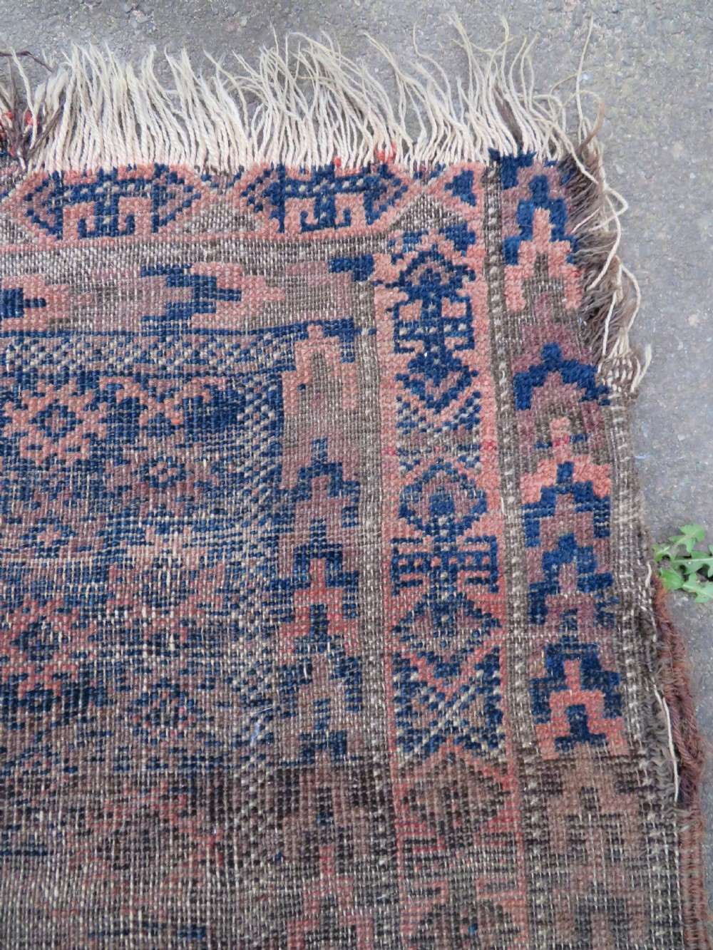 2 X ANTIQUE DISTRESSED BALUCH RUGS. NORTH EAST PERSIA. 118CM X 82CM. 88CM X 64CM. View IX