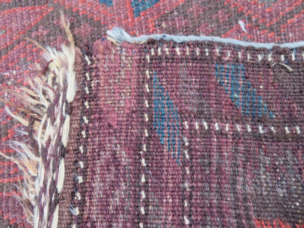 2 X ANTIQUE DISTRESSED BALUCH RUGS. NORTH EAST PERSIA. 118CM X 82CM. 88CM X 64CM. View XIV