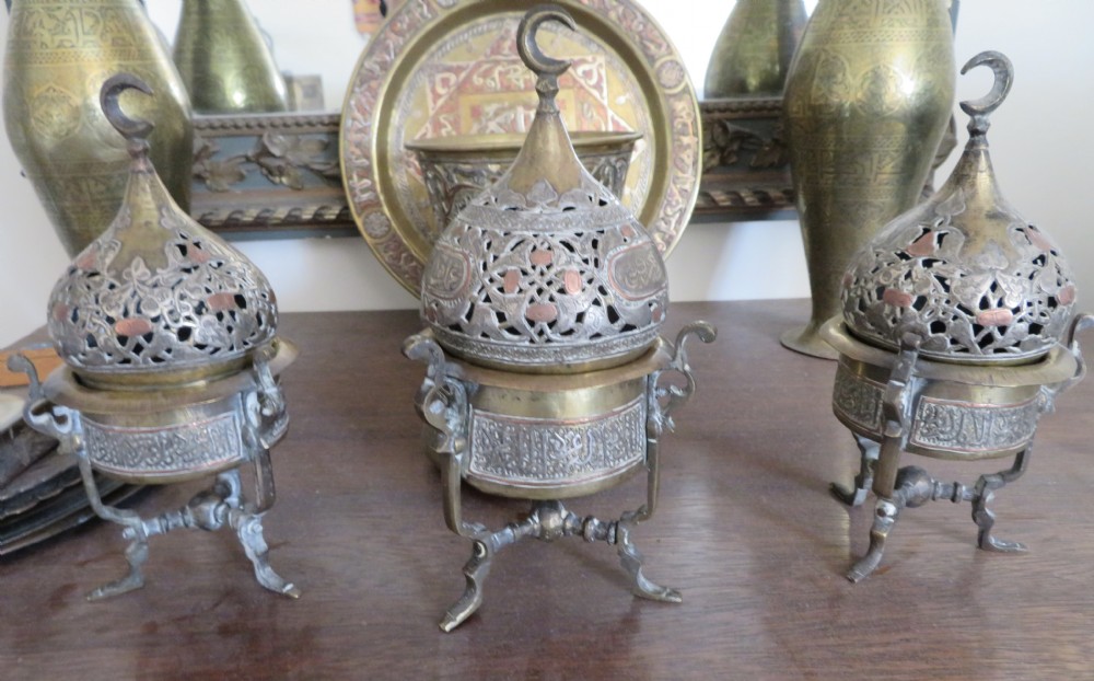 ANTIQUE CAIRO WARE INCENSE BURNER. OTTOMAN EGYPT. LATE 19TH CENTURY. View XXII